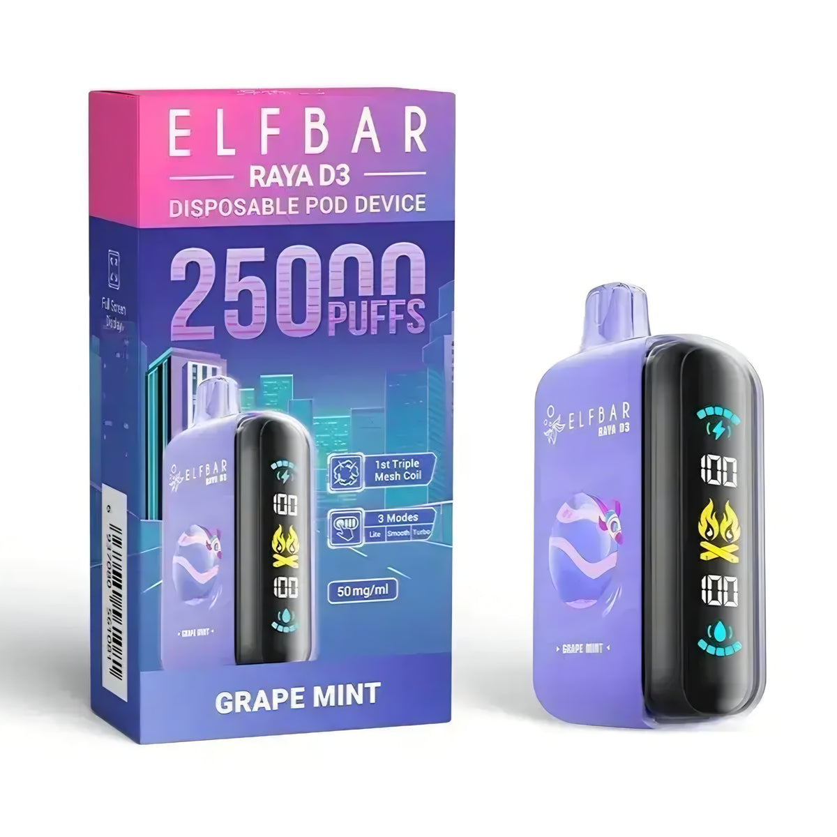 ElfBar 25 Mil Puffs Grape Mint